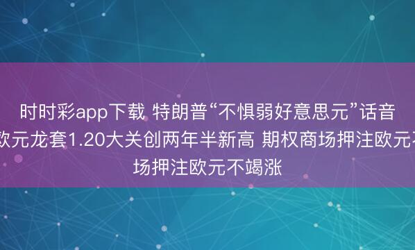 时时彩app下载 特朗普“不惧弱好意思元”话音未落 欧元龙套1.20大关创两年半新高 期权商场押注欧元不竭涨