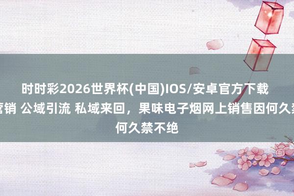时时彩2026世界杯(中国)IOS/安卓官方下载 暗语营销 公域引流 私域来回，果味电子烟网上销售因何久禁不绝
