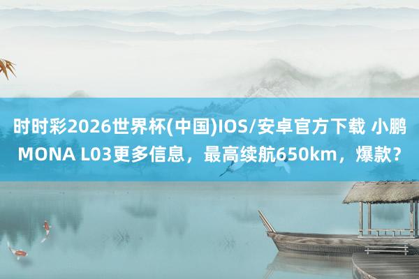 时时彩2026世界杯(中国)IOS/安卓官方下载 小鹏MONA L03更多信息，最高续航650km，爆款？