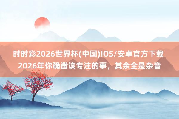 时时彩2026世界杯(中国)IOS/安卓官方下载 2026年你确凿该专注的事，其余全是杂音